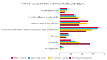 Cwmnïau canolig eu maint a strwythur busnes yng Nghymru